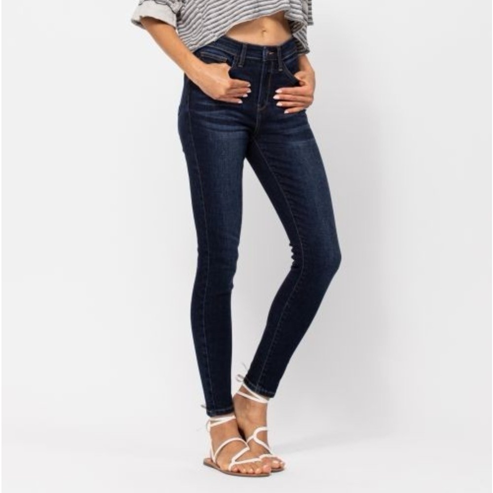 Judy Blue Full Size High Waist Handsand Skinny Jeans